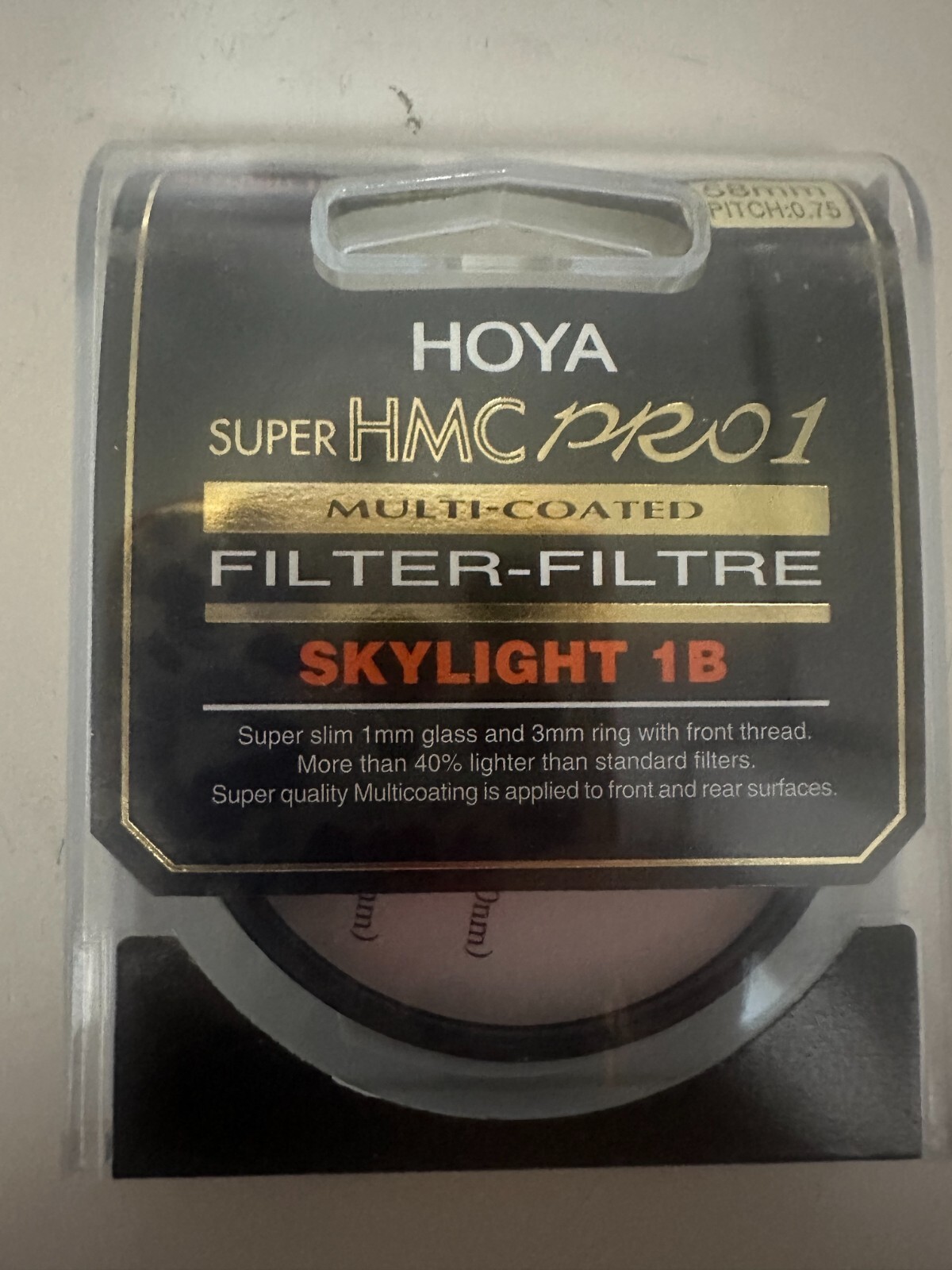 58mm HOYA Super HMC Pro 1 Skylight 1B