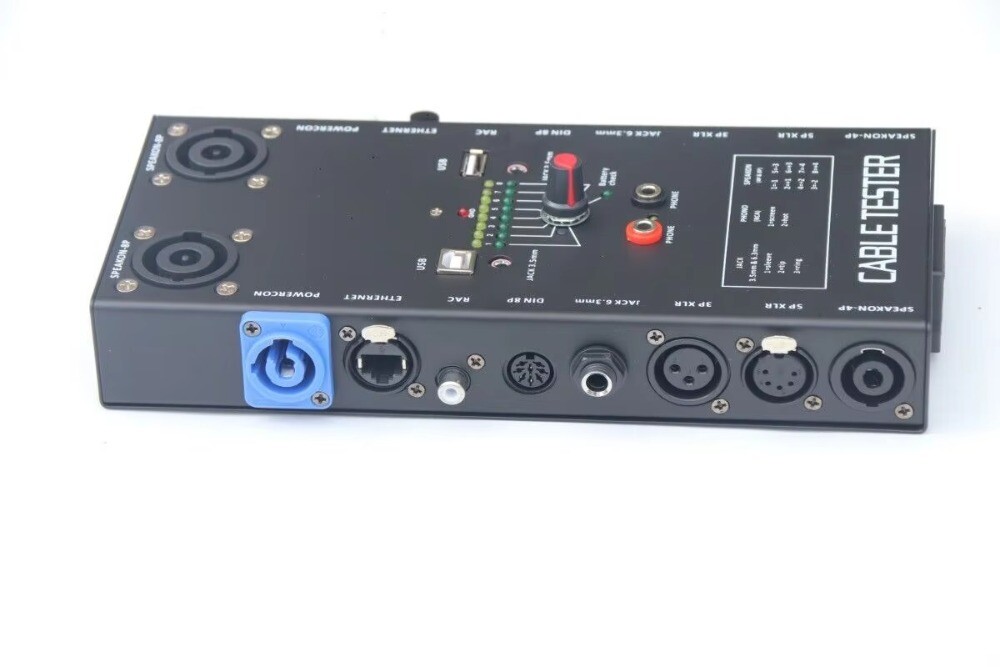 Professional Cable Tester 5pin XLR with Powercon True1 Connectors high quality