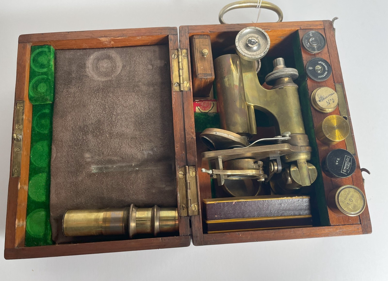 Cased Stiassnie Microscope with accessories