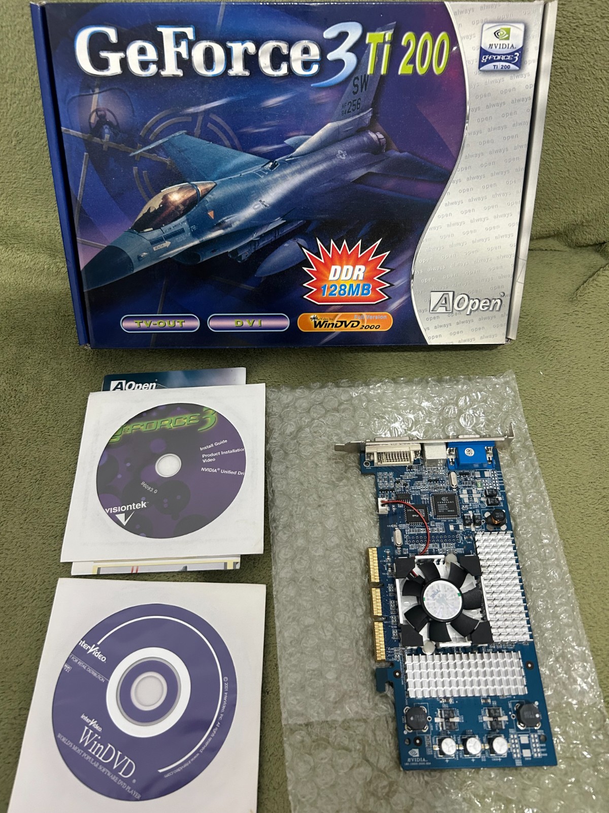 GeForce 3 Ti200 128MB AGP DX 8.0 - NOS, Boxed! - Only one on sale