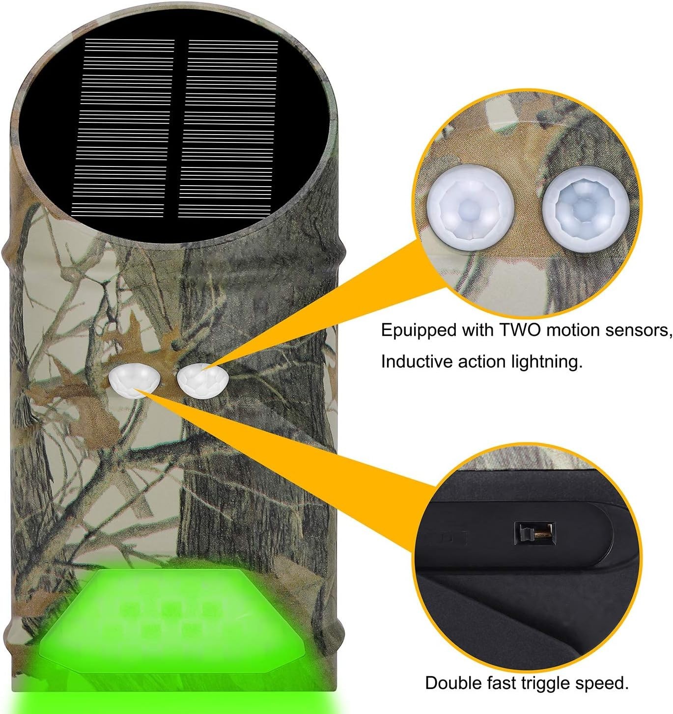 2 Pack Solar Motion Activated Game Feeder Lights