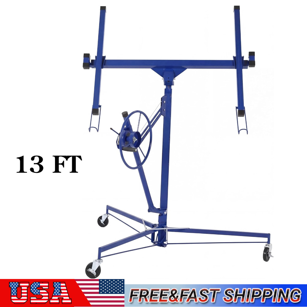 13' Drywall Lift Plasterboard Panel Sheetrock 150LBS Carrier Jack Hoist Lifter