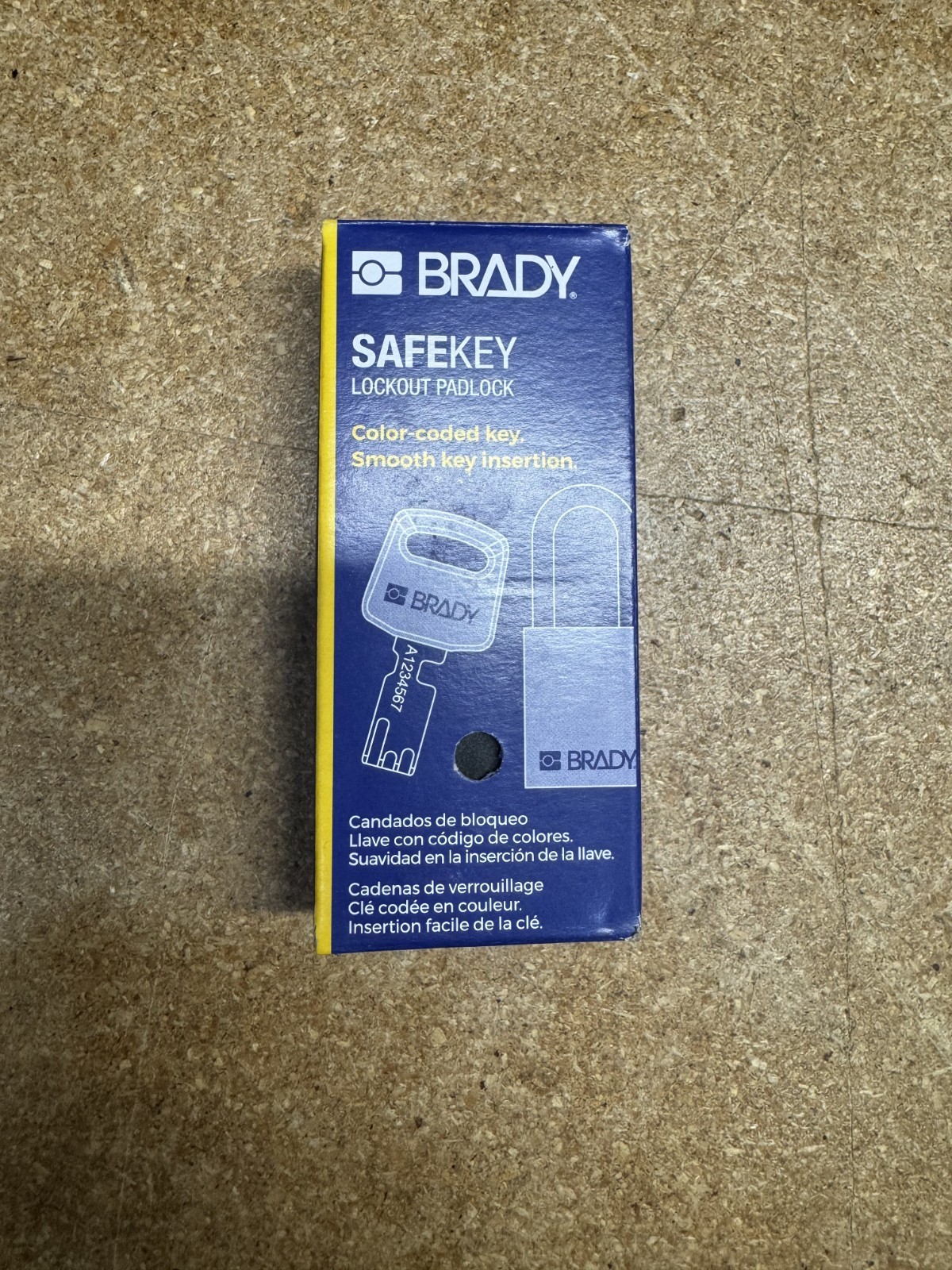 (Qty 6) Brady SafeKey Lockout Padlock Black Smooth Insertion 1.5" Shackle