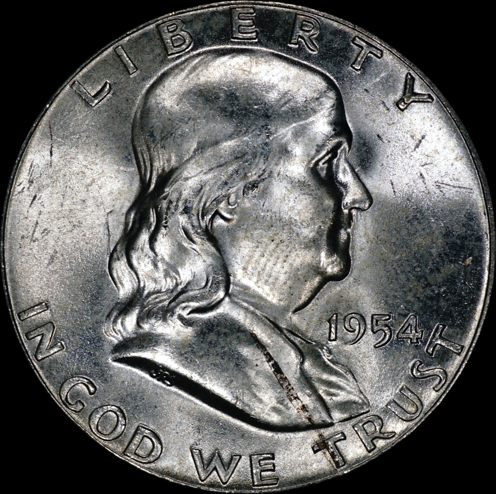 1954 Franklin Half Dollar UNC, Bugs Bunny, FS-401, FBL, As Shown,  652