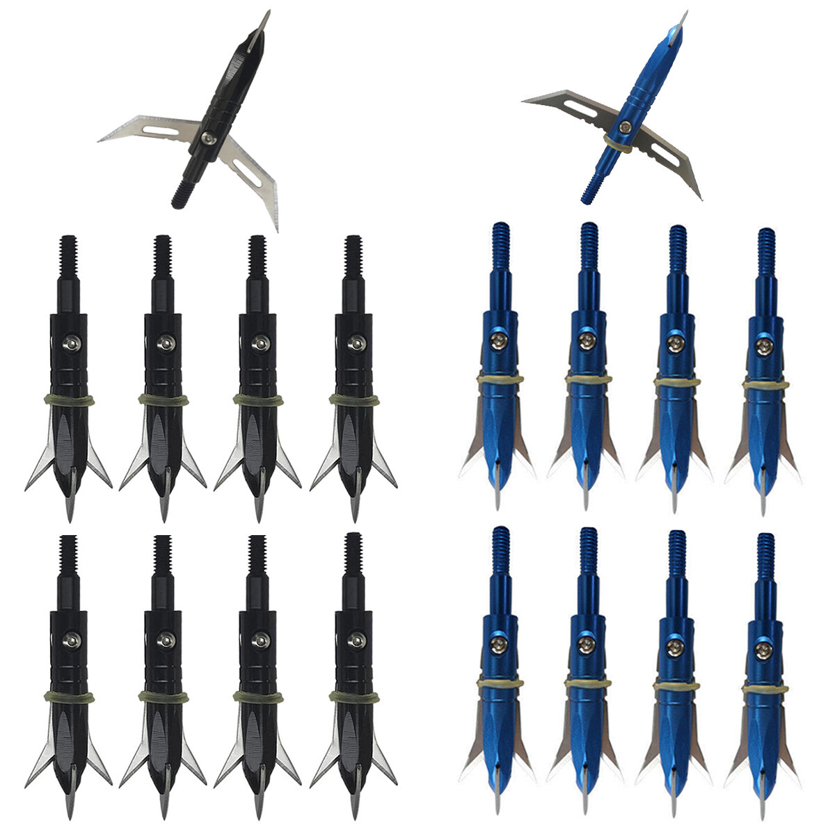 12/24Pcs Archery Hunting Broadheads 100 Grain Compound Bow Crossbow Arrow Tips