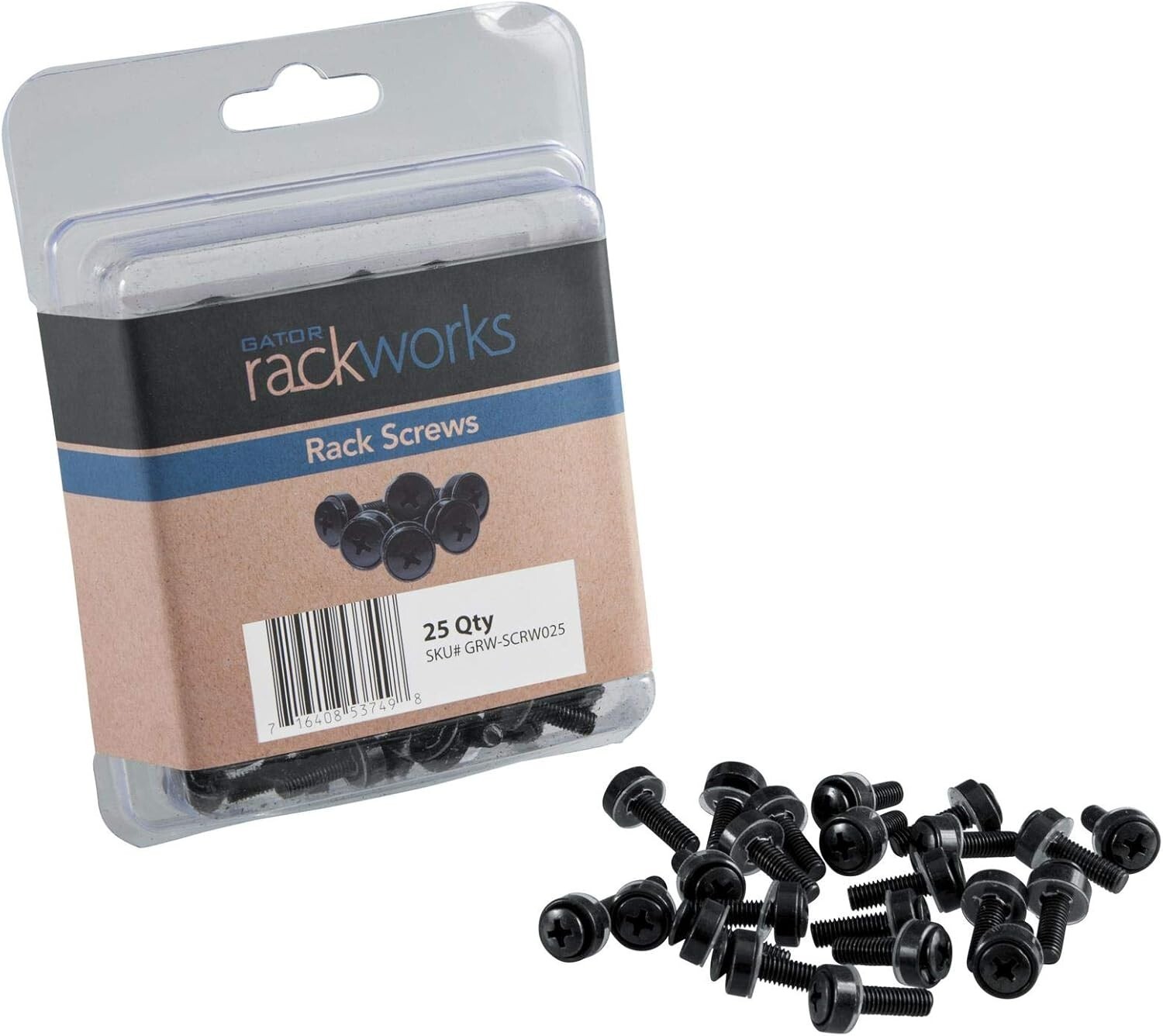 25 Pack Rackworks Standard Size Rack Screws (GRW-SCRW025) NEW