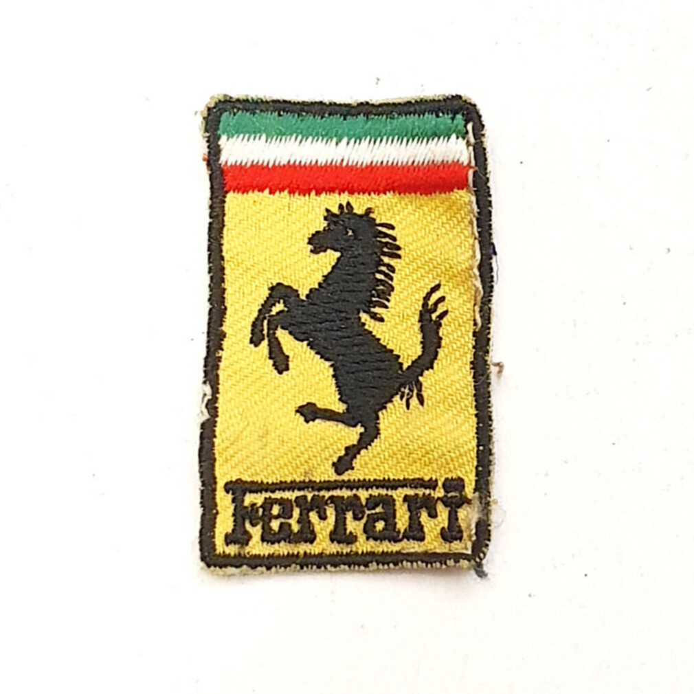 Vintage 1980s Ferrari Horse Automobile Shield Patch Patch