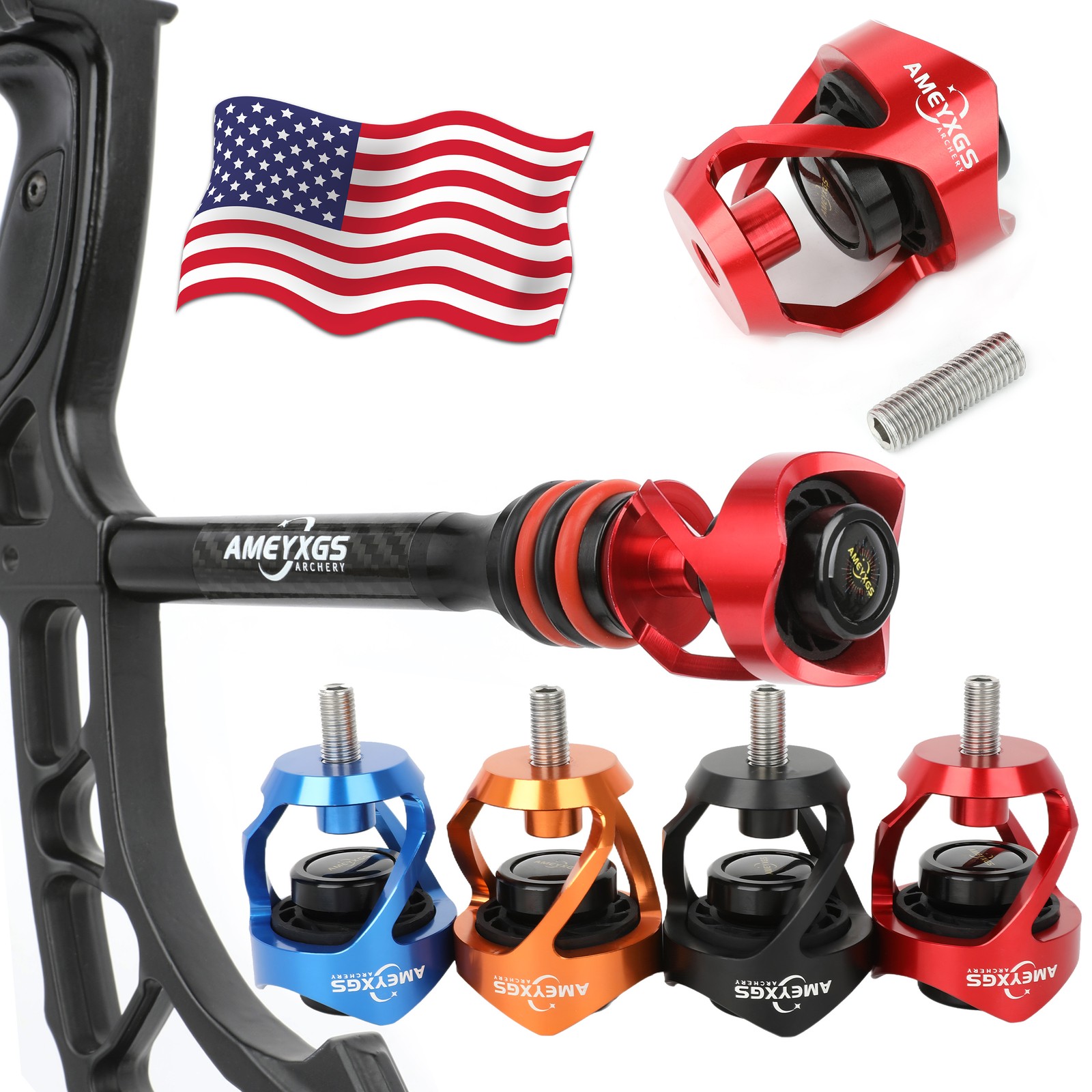 JZT-1 Compound Bow Stabilizer Aluminum Alloy Shock Absorber Hunting Shooting