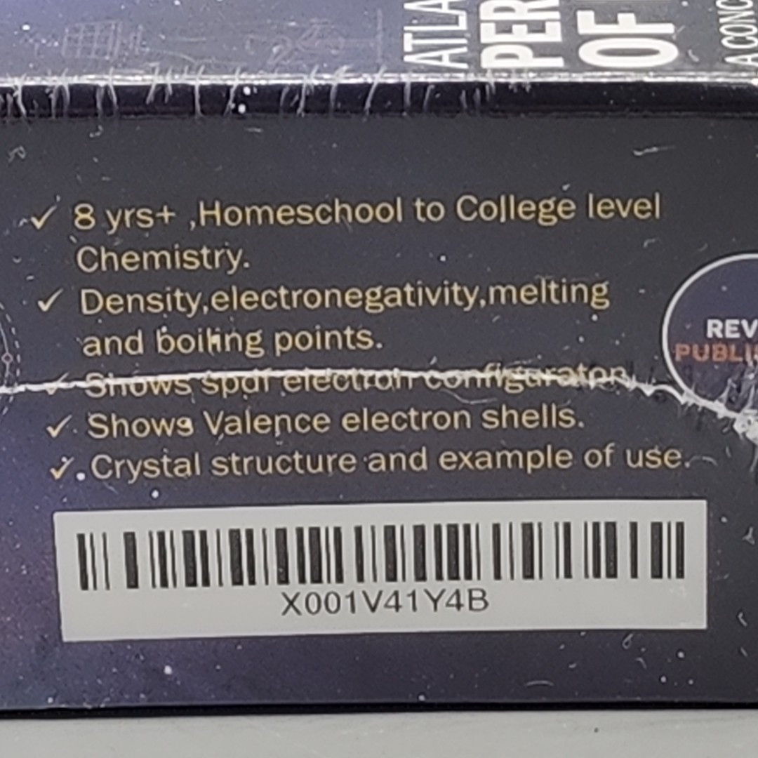 Periodic Table of Elements Laminated Flashcard Science Kit 118 Elements Sealed