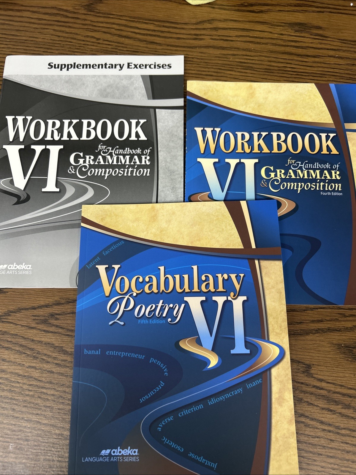 Abeka Workbook VI Handbook of Grammar and Composition 4th Ed Poetry Exercises