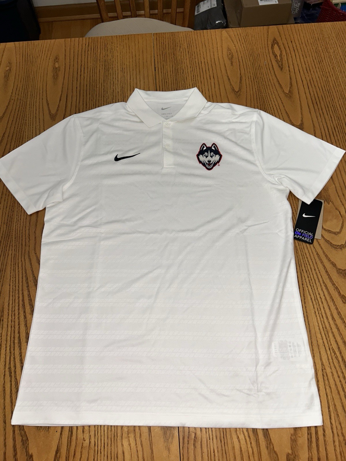 NIKE UCONN HUSKIES NCAA MEN'S SIDELINE VICTORY COACHES DRI-FIT POLO 2XL