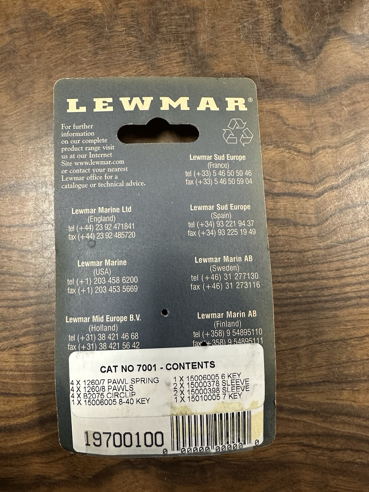 Lewmar Winch Service Kit 19700100