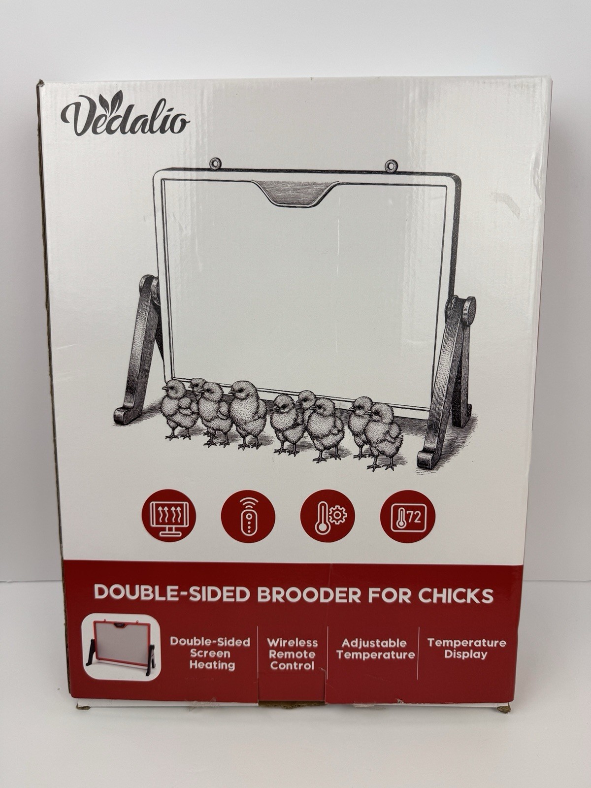 Vedalio Dual-Sided Chick Brooder Heating Plate Adjustable Temperature Display