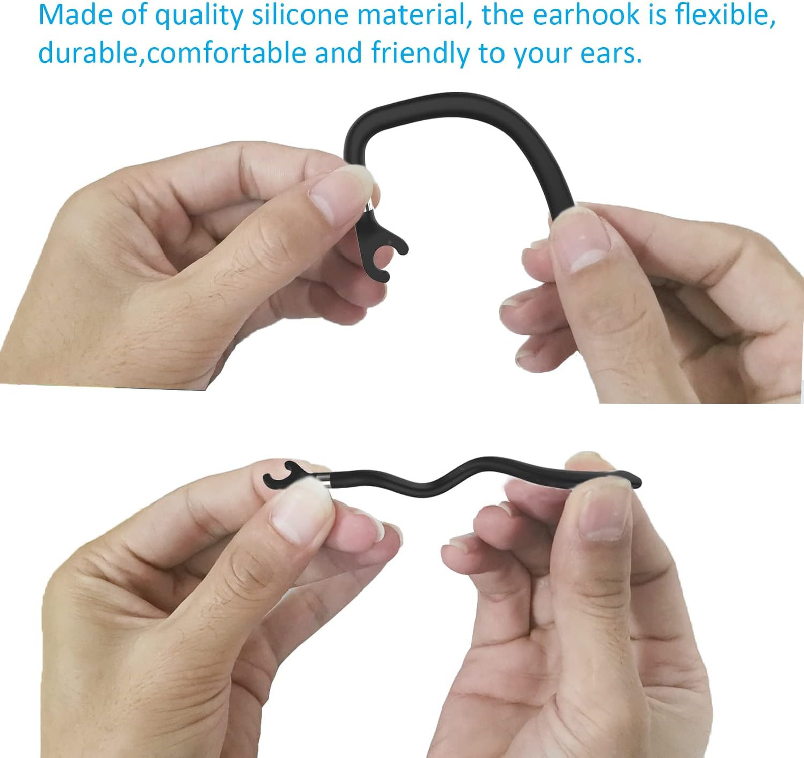 Replacement Ear Hooks for Bluetooth Headsets Silicon Flexible Ear Loop Clips