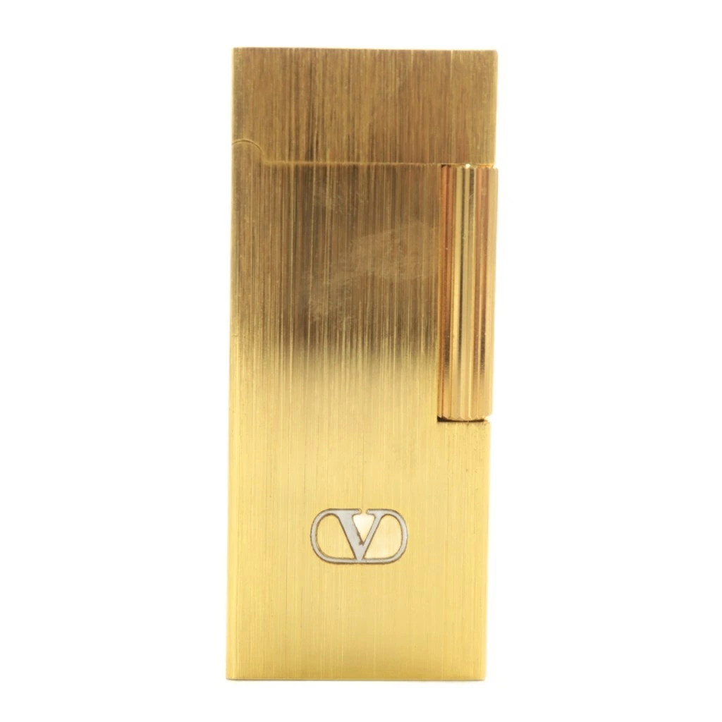 Valentino Garavani Gas Lighter Tobacco Roller Logo Gold Used XZ GY18