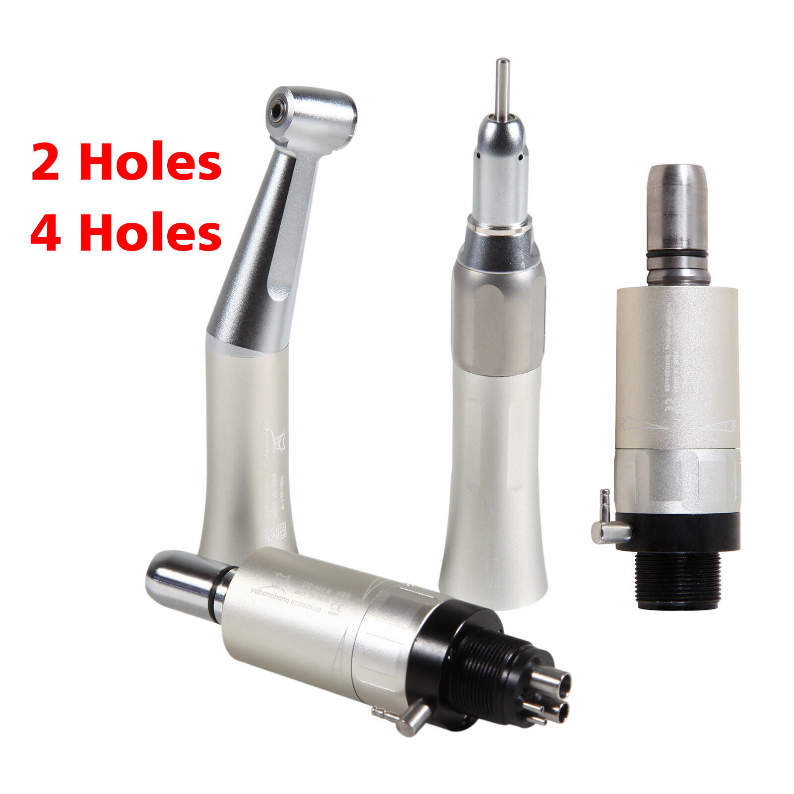 NSK Style Dental Low Speed Handpiece Straight/Contra Angle/Air Motor Kit 2/4Hole