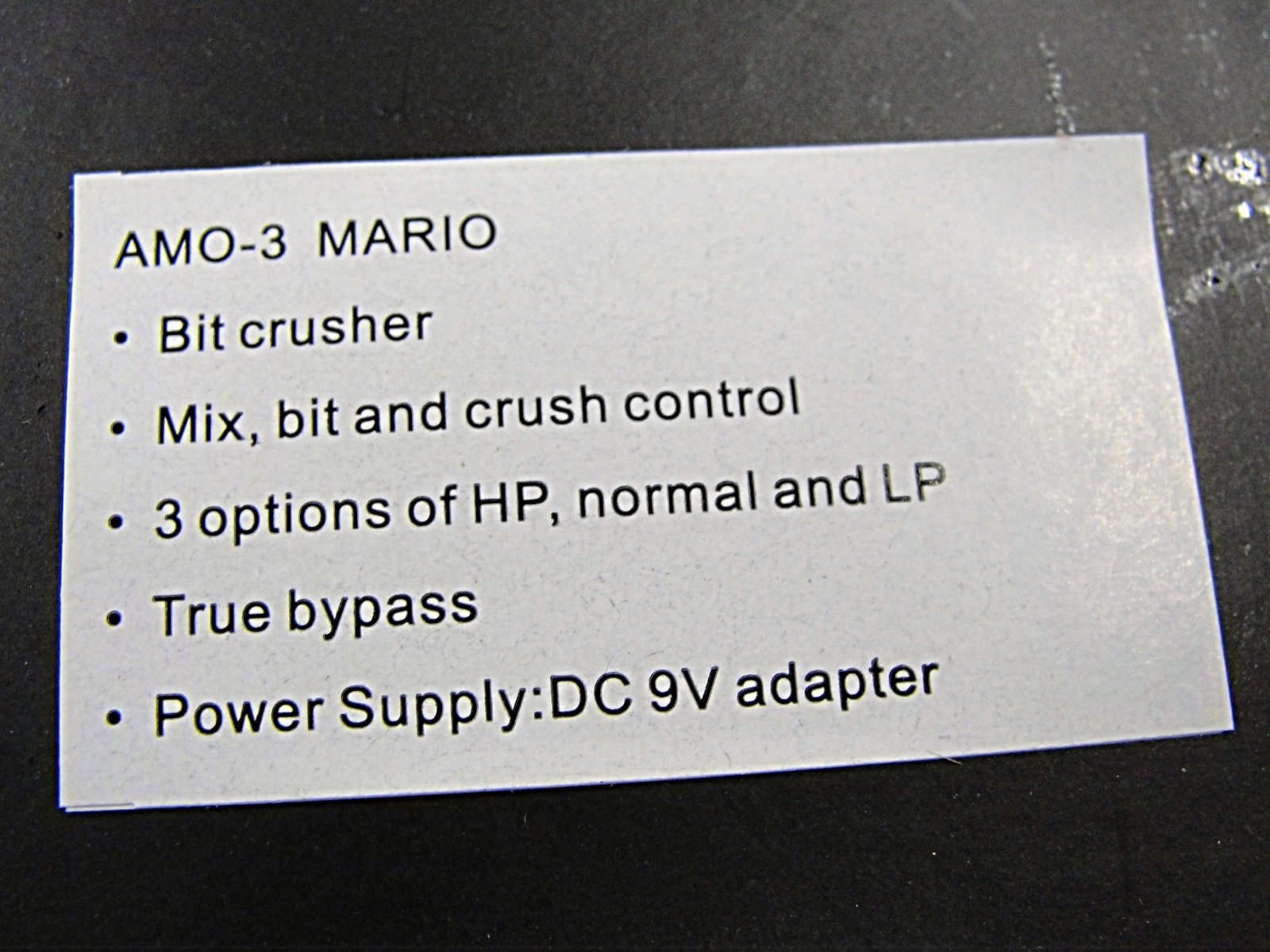 Tom's Line Engineering AMO-3 MARIO Bit Crusher Guitar Effects Pedal