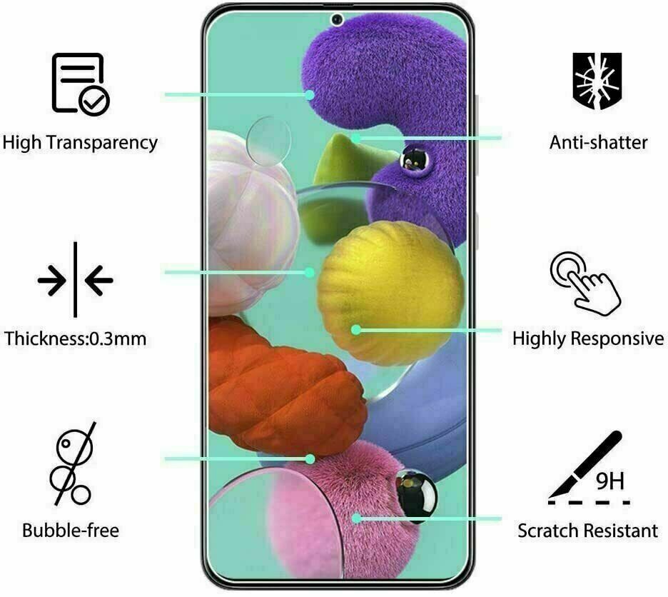 For Samsung Galaxy A11 Clear HD Transparent Tempered Glass Screen Protector