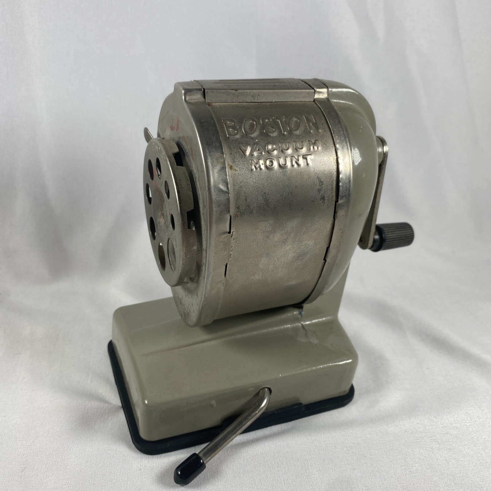 Vintage Boston 8 Hole Pencil Sharpener Vacuum Mount Suction
