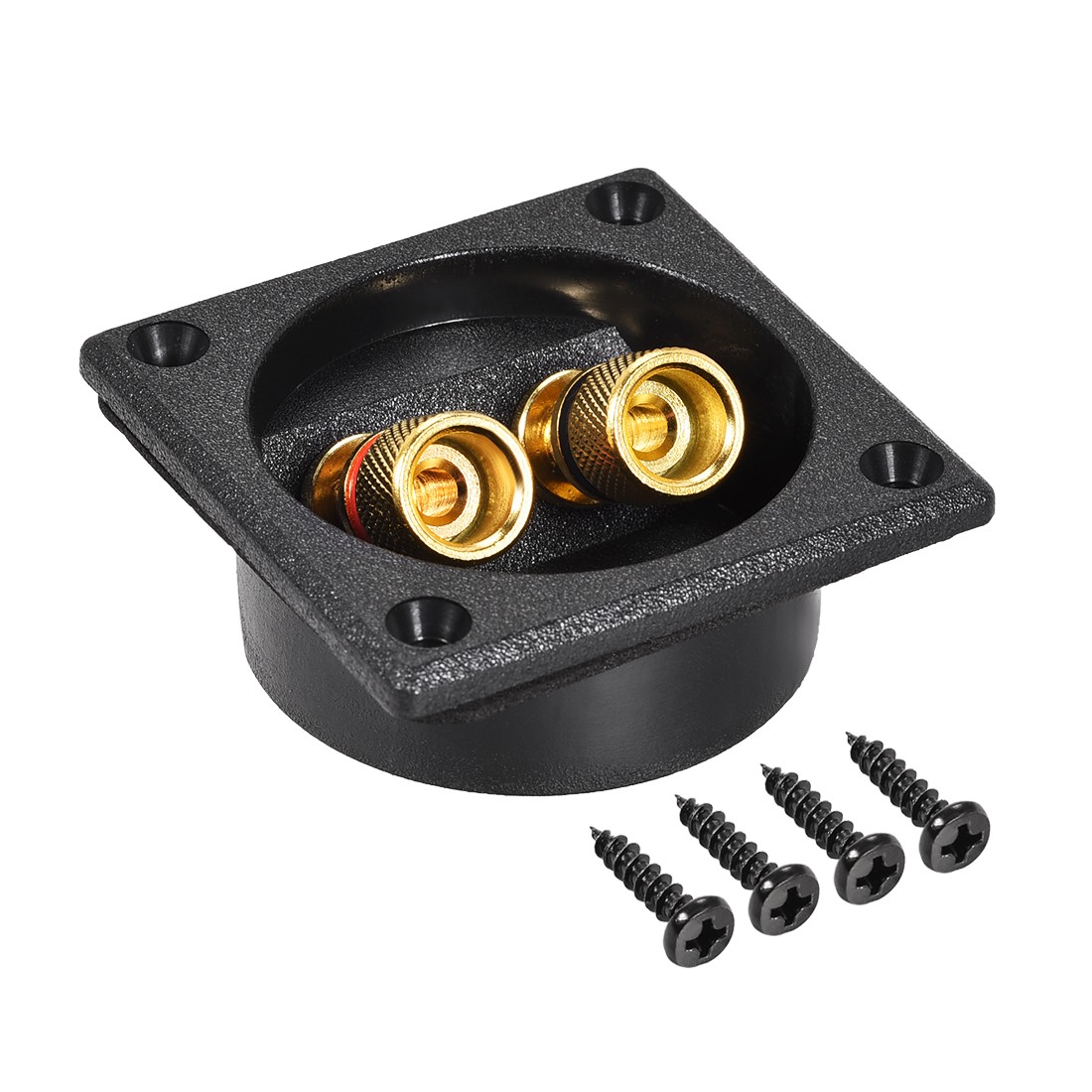 2-Way Speaker Box Terminal Binding Post Stereo Screw Connectors Subwoofer Plugs