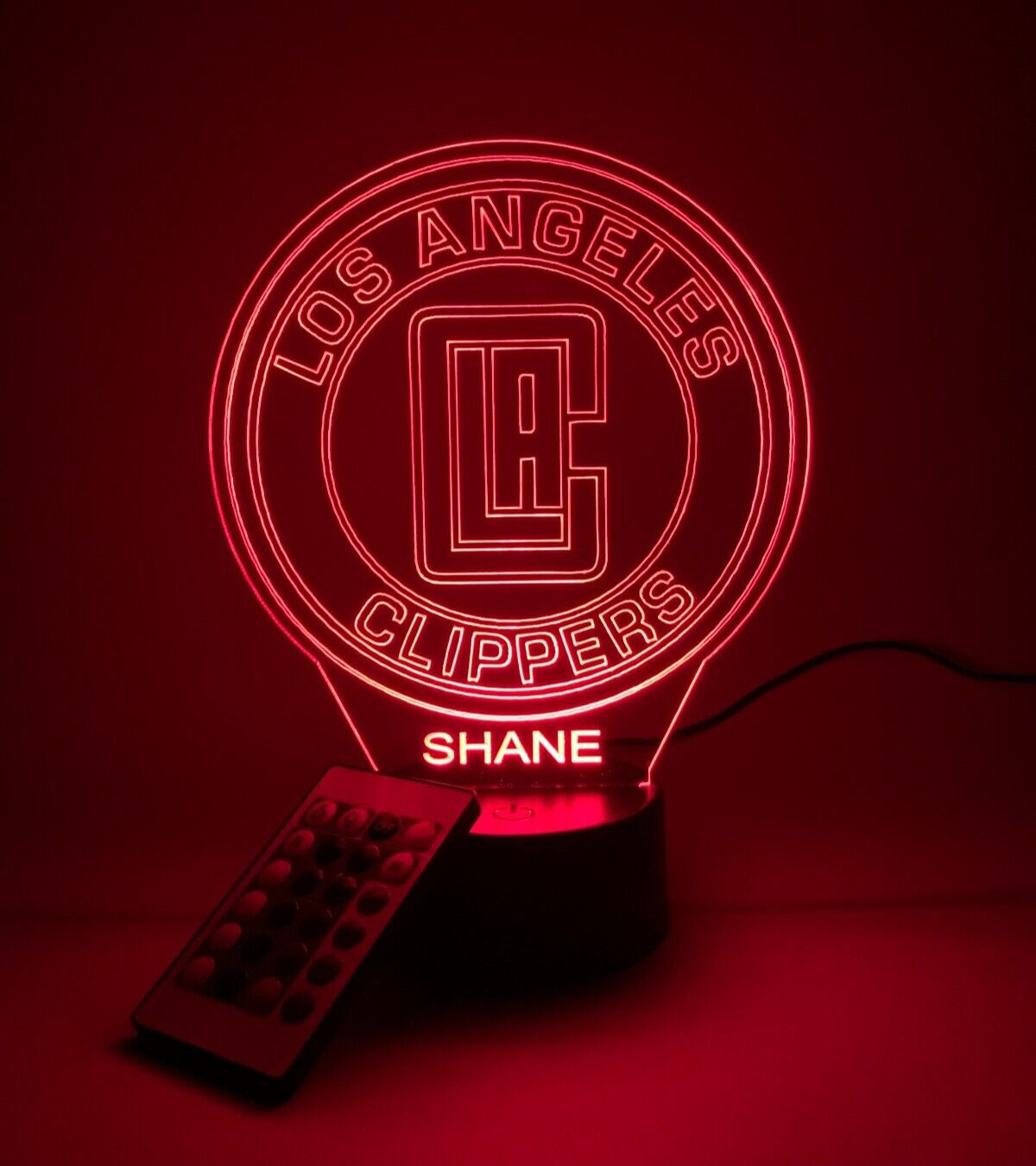 LA Clippers Night Light, Personalized FREE, Basketball LED Sports Fan Lamp
