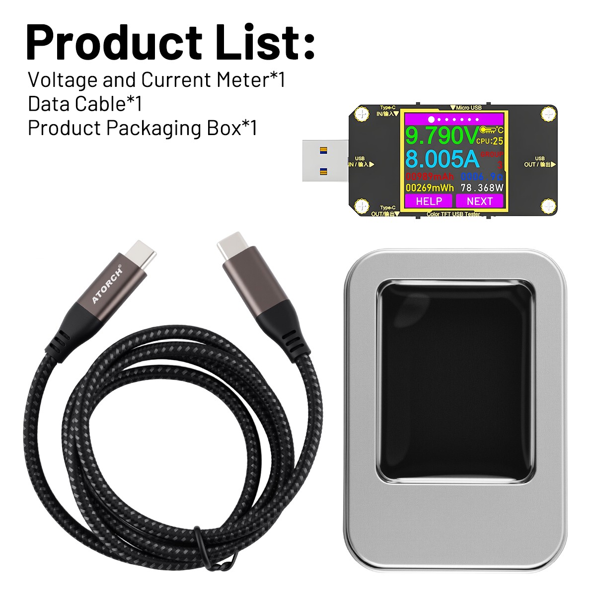 USB 3.0 Tester PD Type-C LCD Digital Voltmeter Ammeter Volt Trigger Durable Tool