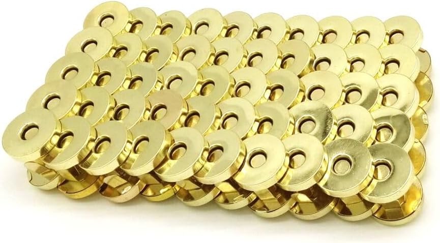 50 Sets Silver Tone Magnetic Purse Snap Clasps Button/Great for 14gold50pcs