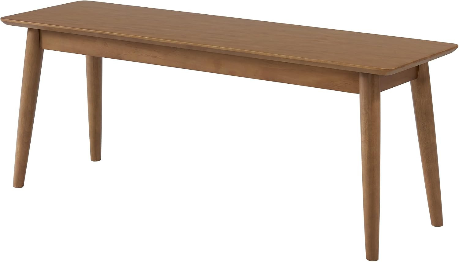 Solid Wood Dining Bench, Warm Pecan, 46” X 14” X 18”