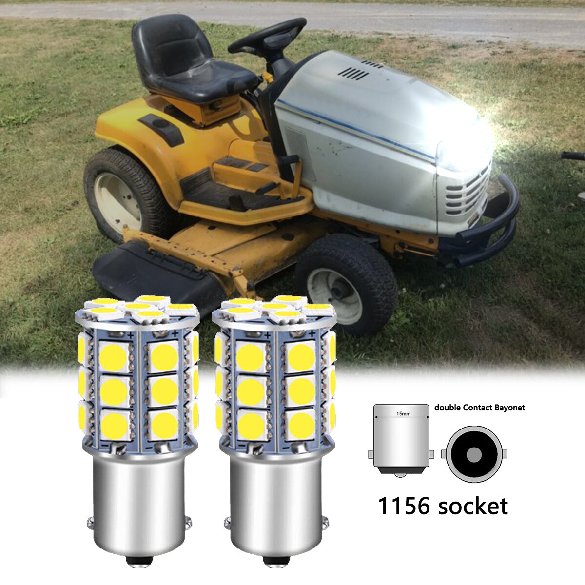 2 Super LED light bulb for Cub Cadet 2146 2164 2166 2176 2186 2206 2518 925-0963