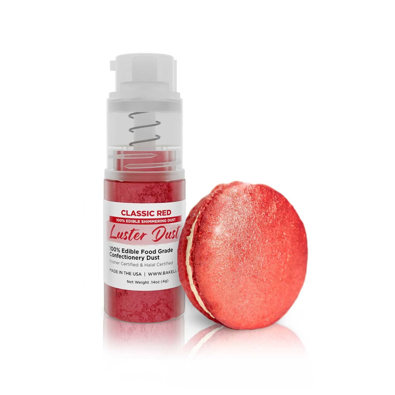 Luster Dust - Classic Red (4g 1x Jar) | Edible Powder for Cakes