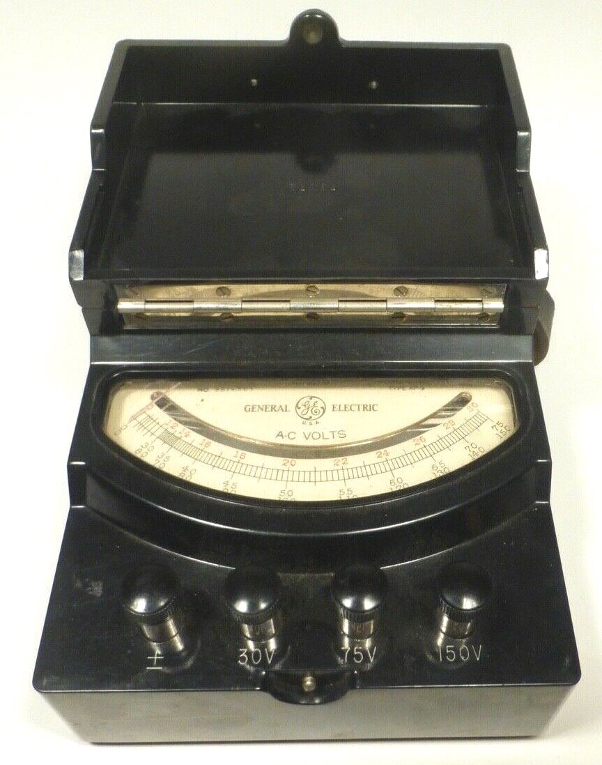 GE General Electric AP9  A.C. VOLT METER  - 3 SCALES -  Tested & Working - #6