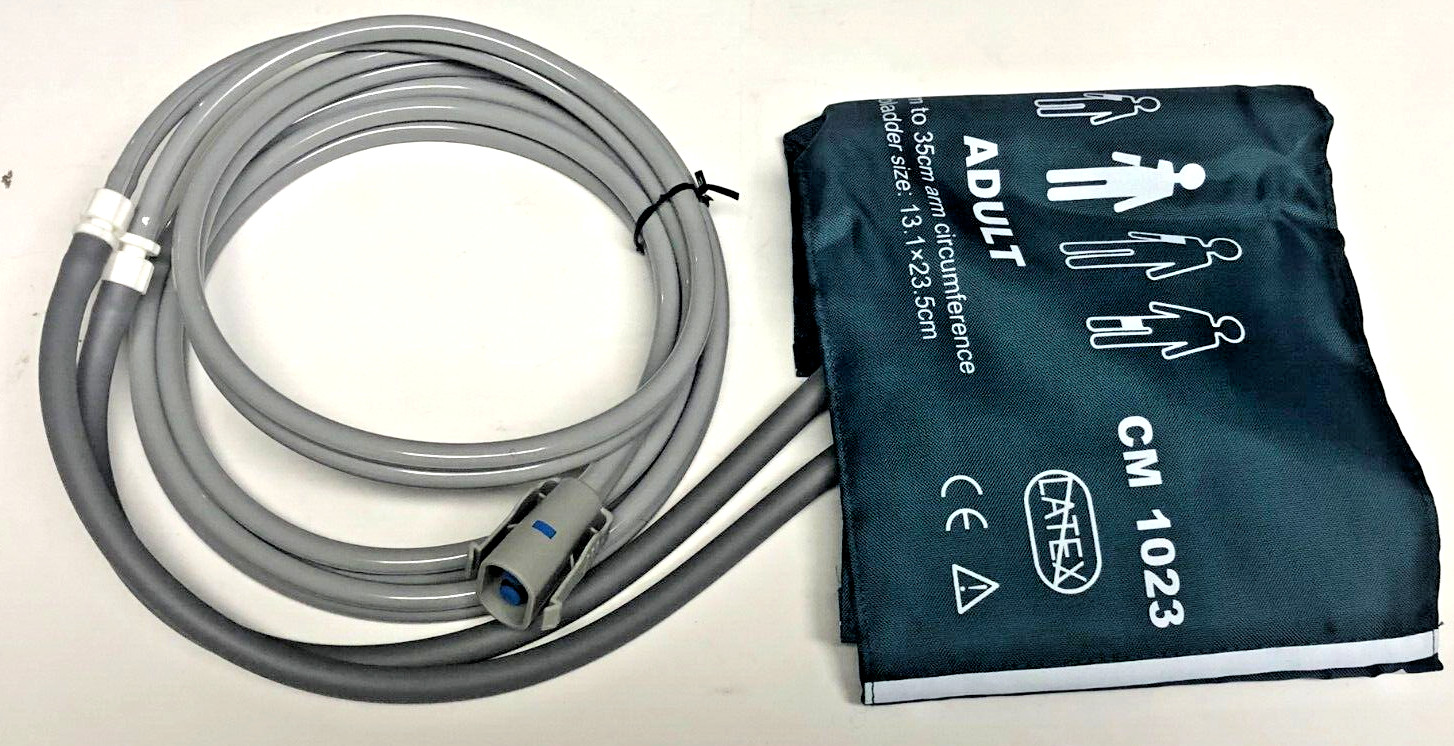GE Dinamap Critikon ProCare Blood Pressure BP Hose Tube Adult Nylon Dura Cuff