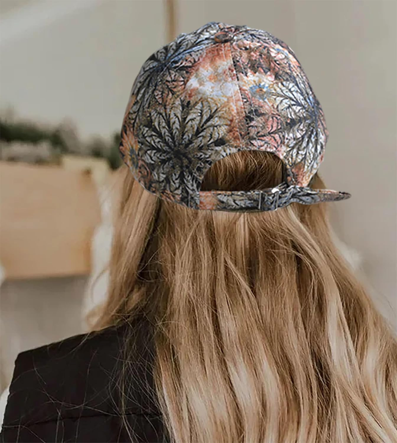 Bling Baseball Caps for Women, Rhinestone Summer Flower Baseball Hat, Adjustable