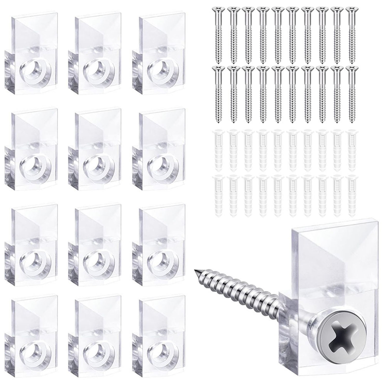 Door Hardware Kit Corner Knob Mirror Clip Plastic Reliable Transparent