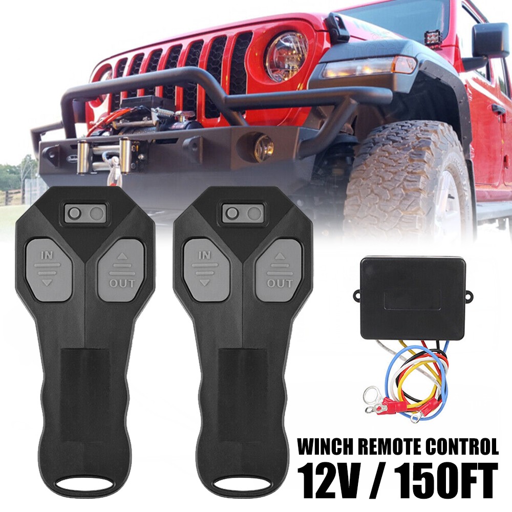 AUXITO Wireless Electric Winch Remote Control Kit 12V Handset 2PCS 150FT 4WD EA