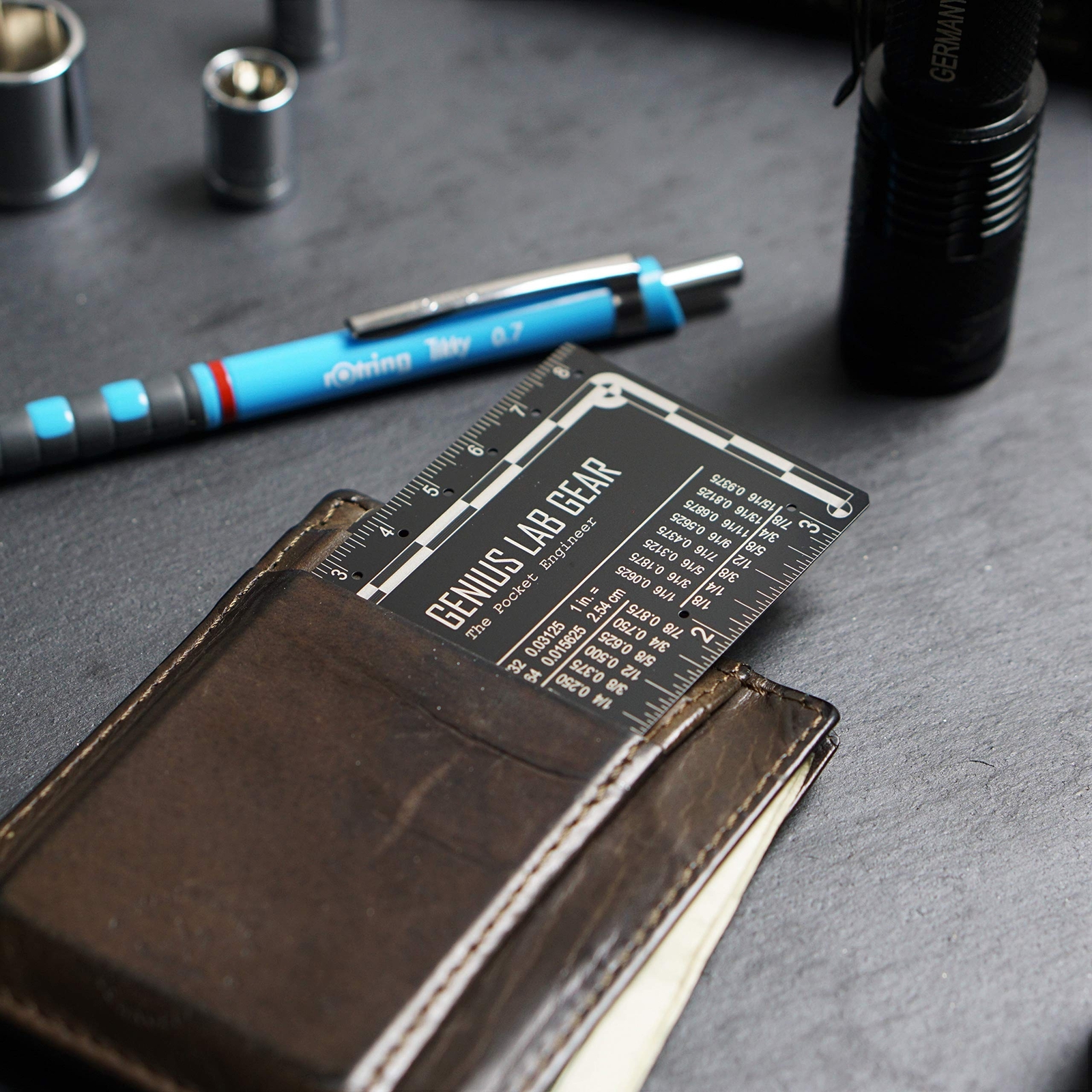 The Pocket Engineer - Wallet Engineering Ruler Scale and Unit Conversion Refe...