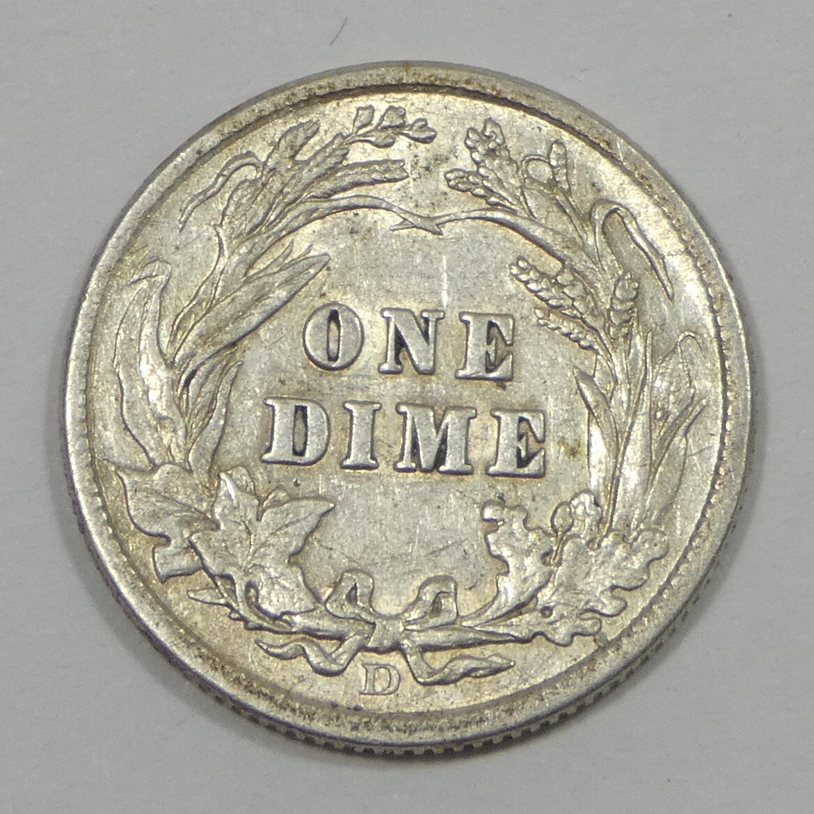 1914-D Barber Dime ALMOST UNCIRCULATED Silver 10c