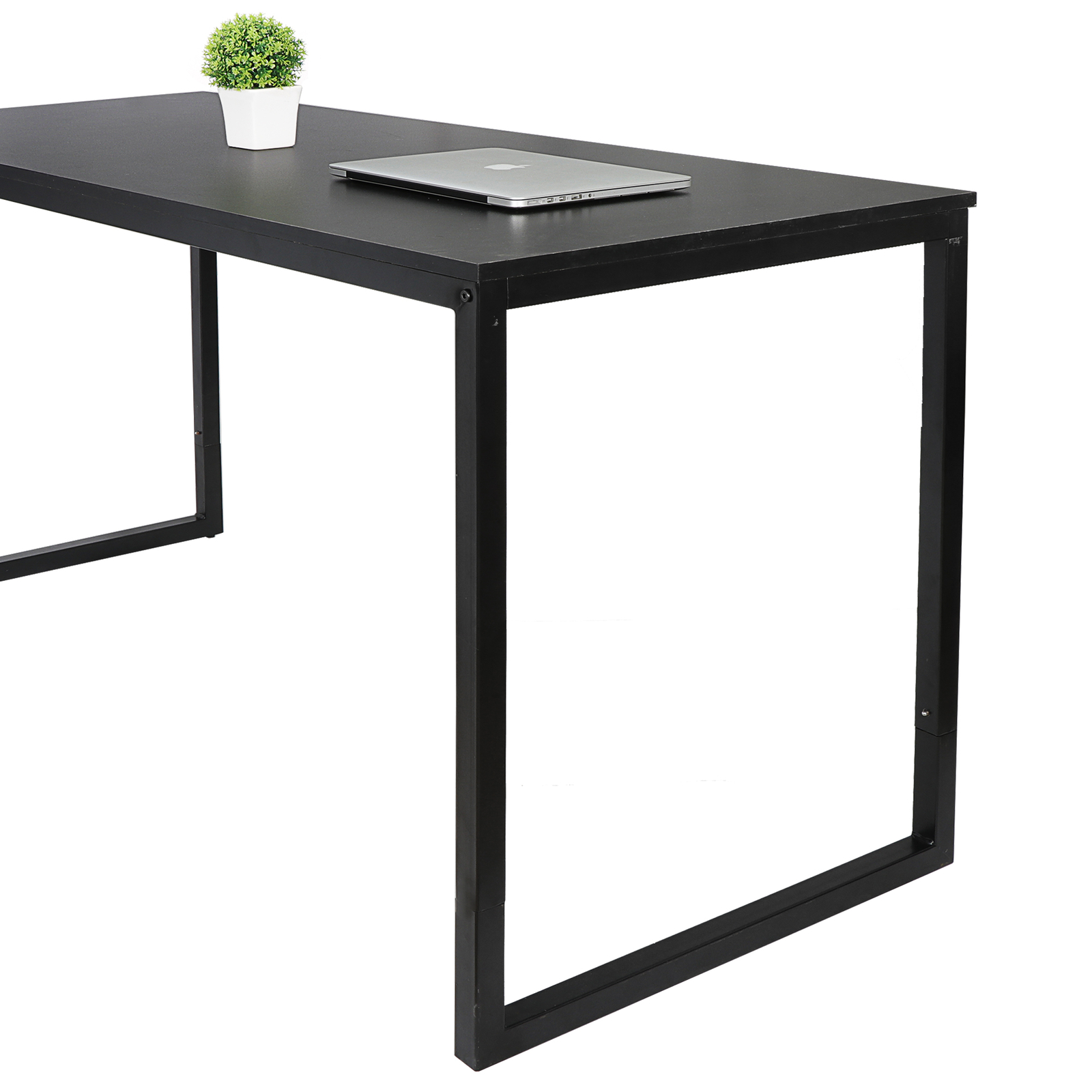 47" Computer Writing Desk Modern Study Office Desk Corner Table Espresso Style