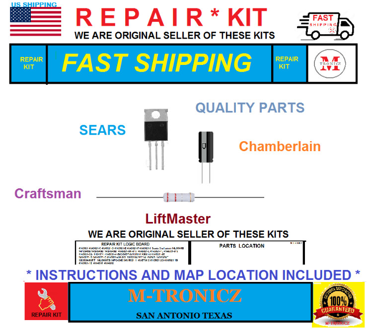 REPAIR KIT For Liftmaster Chamberlain Logic Board#  14LG0500B