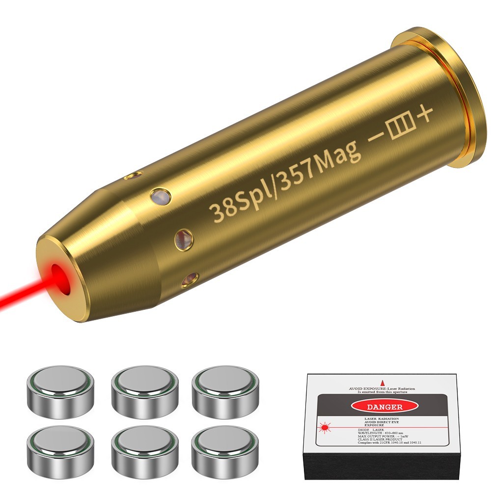 1pc 38spl/357sig caliber short laser boresighter.