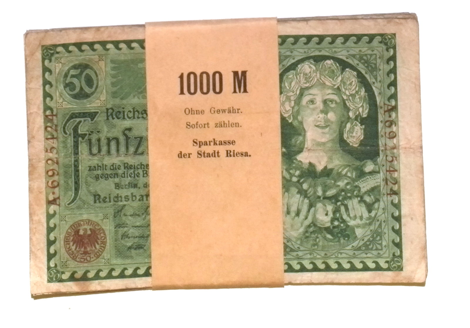 1920 Germany Weimar Republic 50 Mark Banknote