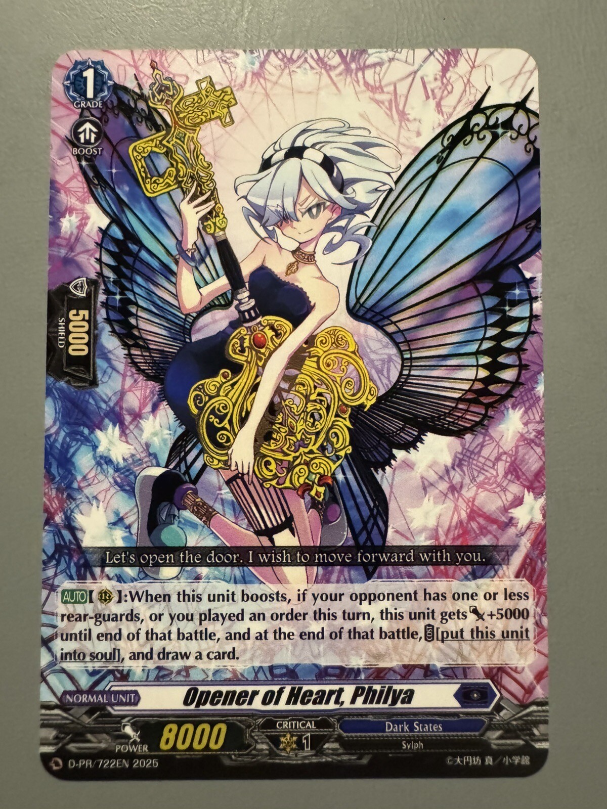 CARDFIGHT VANGUARD OPENER OF HEART PHILYA (DARK STATES GRADE 1) D-PR/722EN