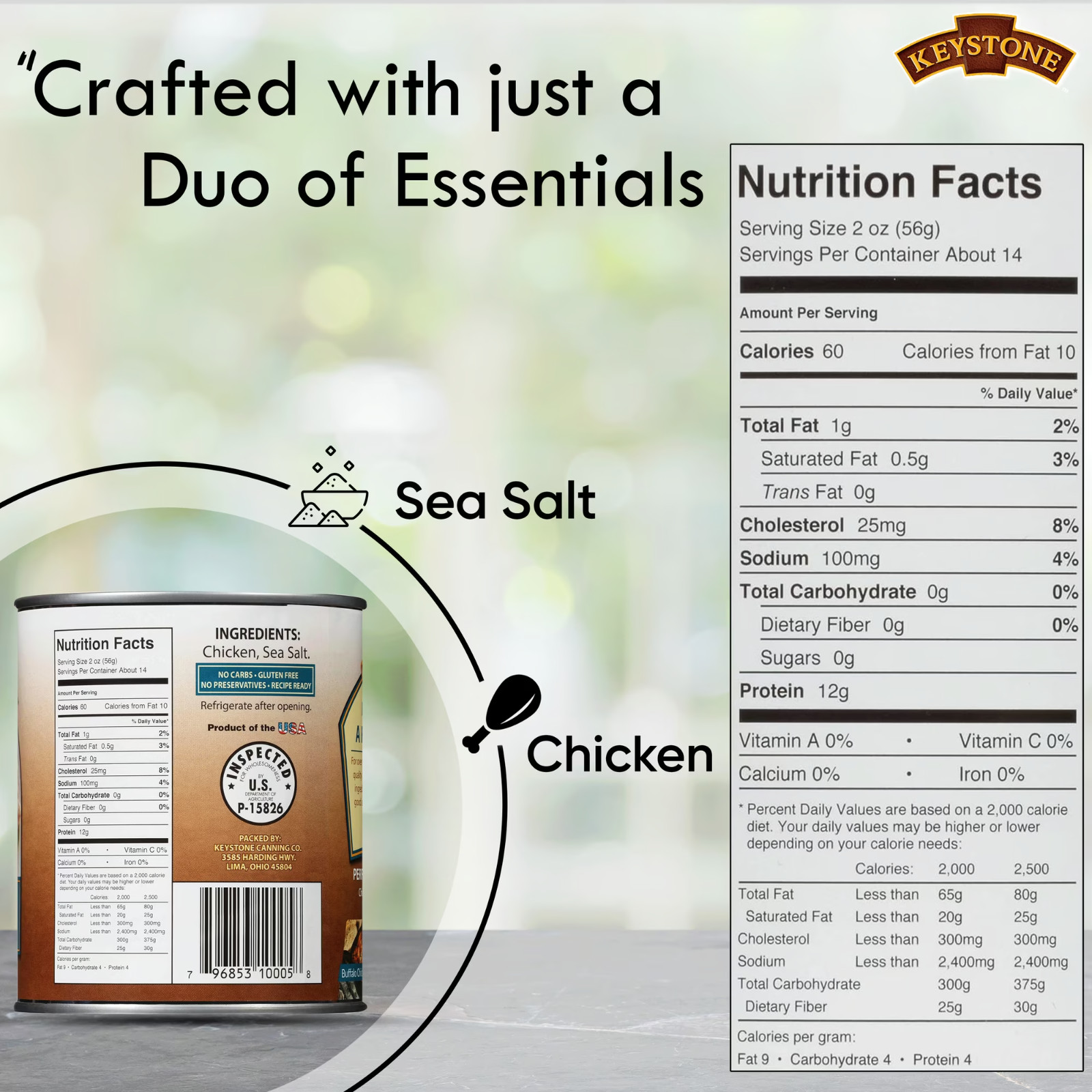 Keystone All Natural Chicken, 28 oz Can (2 Pack)