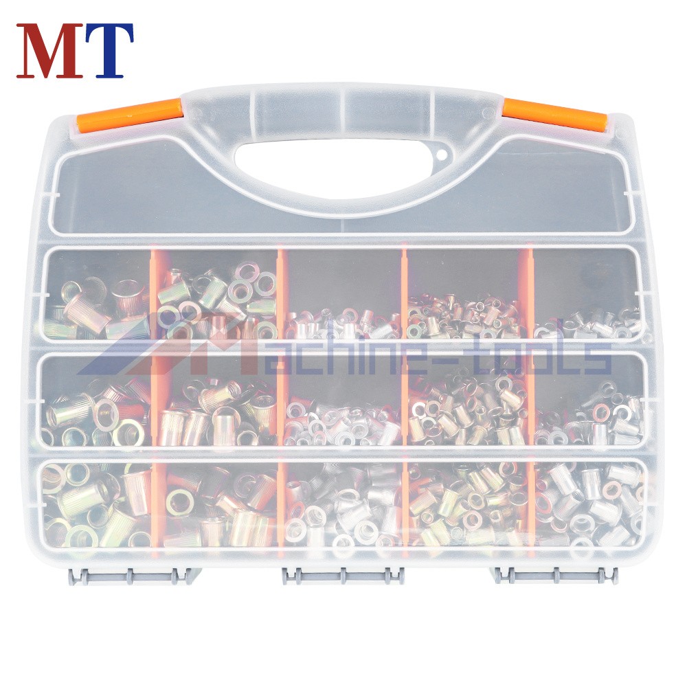 900 Pack Rivnut Rivet Nut Assortment Hand Riveter Gun Nutsert Tool Kit M3 - M10