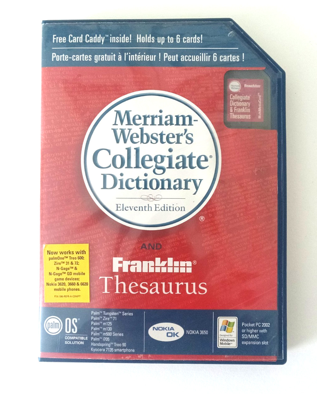 Merriam-Webster's Collegiate Dictionary for palmOS and Windows Mobile