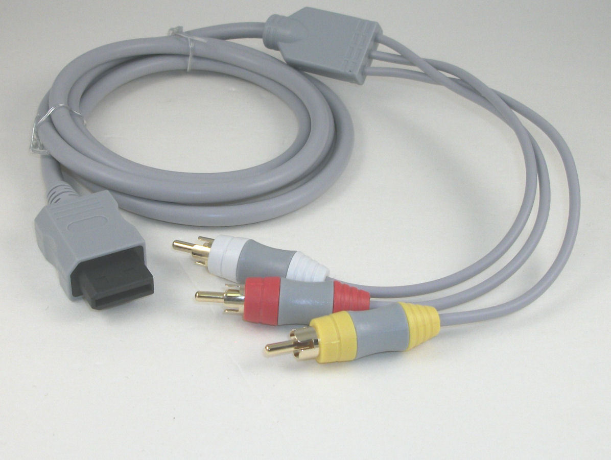 USA SELLER: New Nintendo Wii Composite AV Cable TV Cord RVL-009 Compatible