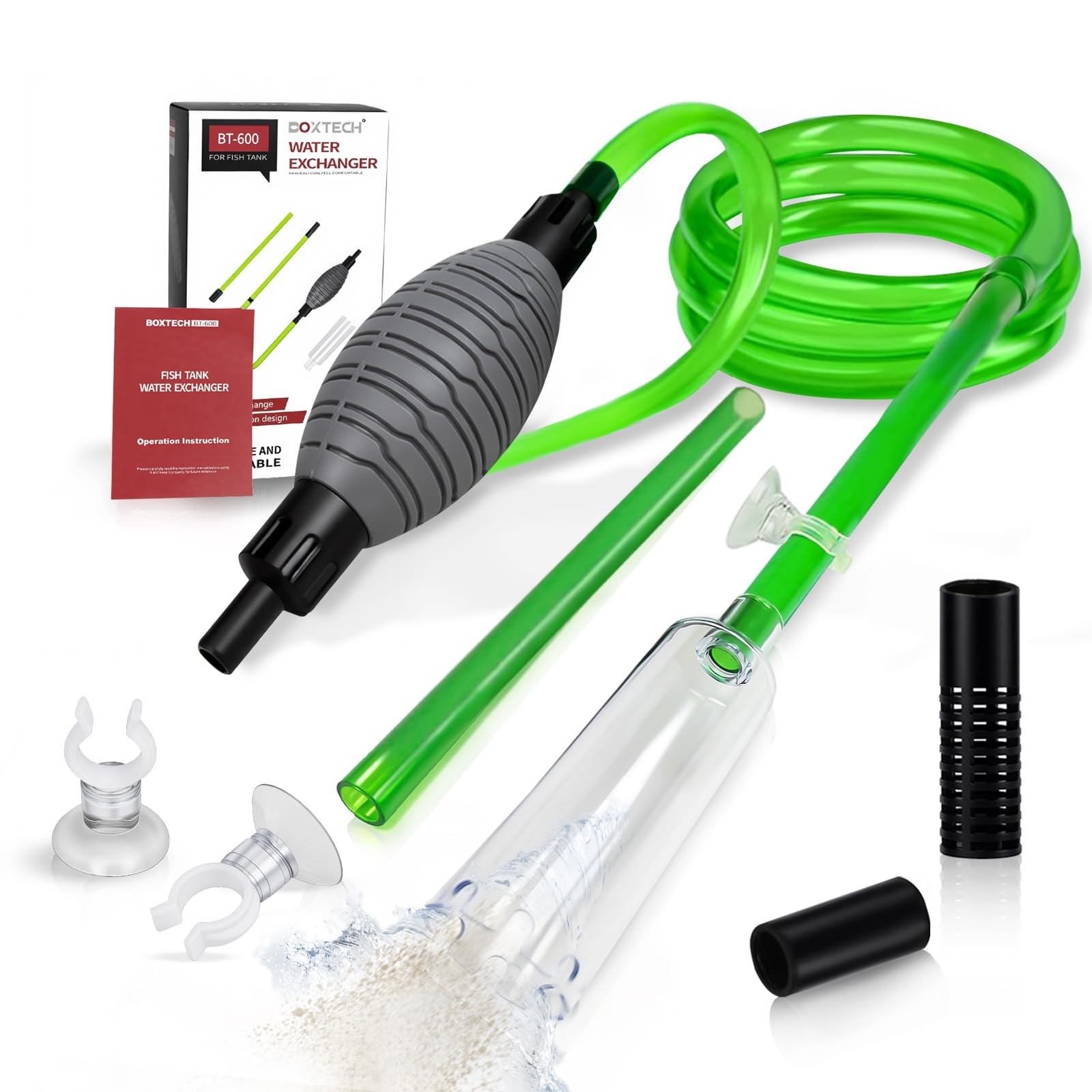 Aquarium Gravel Cleaner Siphon Water Changer Pump Sand Washer Fish Tank Filter