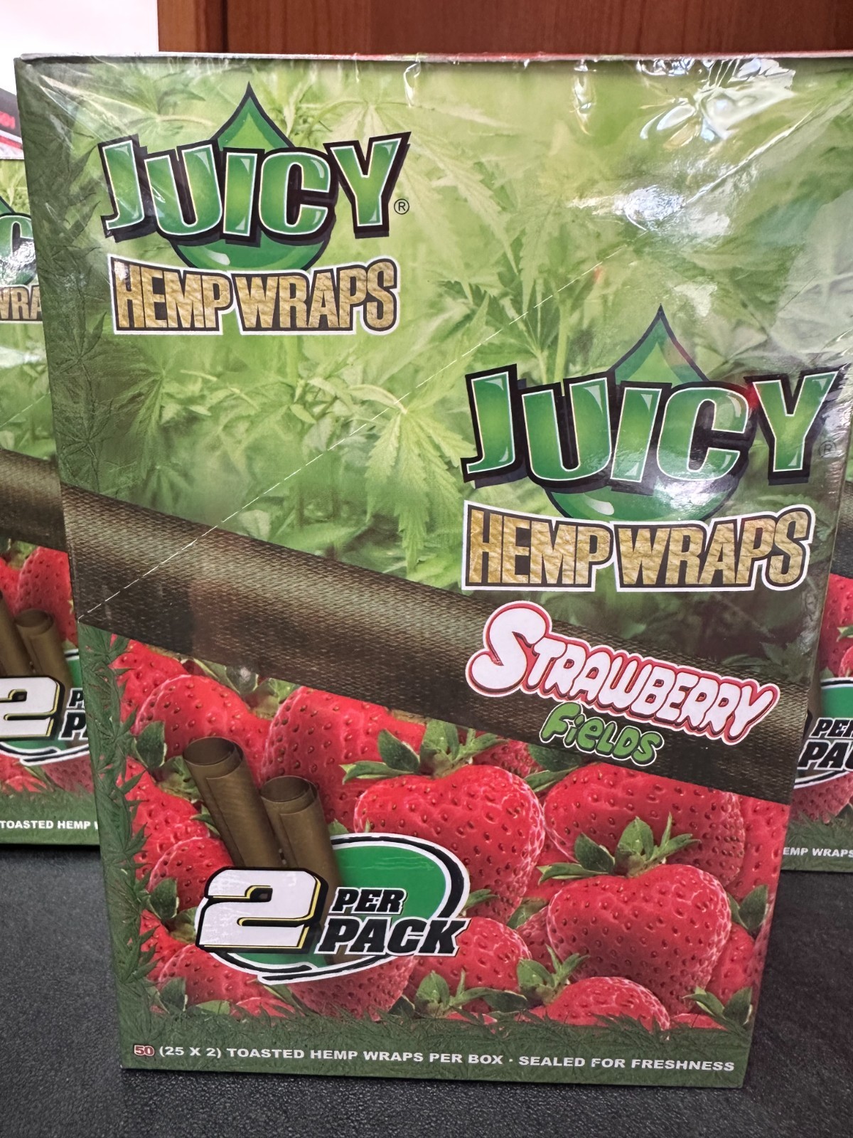 Juicy Jay’s Wrap Strawberry Fields 25 Packs of 2 Wraps per Box Sealed Fresh