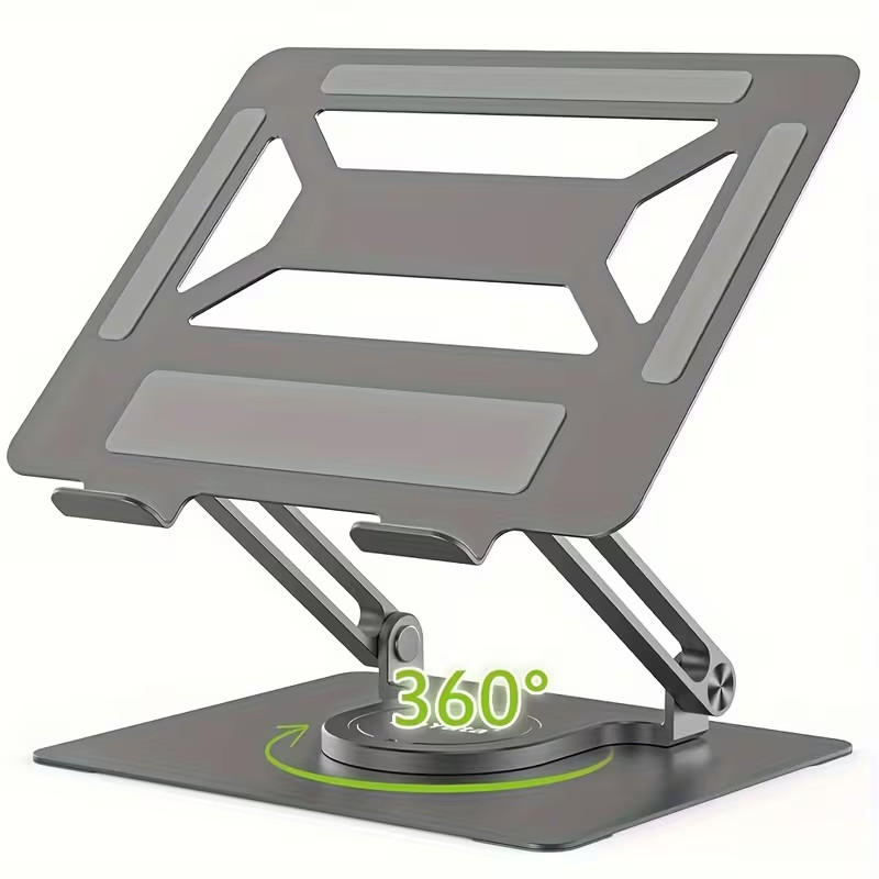 BoYata Laptop Stand for Desk, Adjustable Computer Stand with 360° Rotating Base
