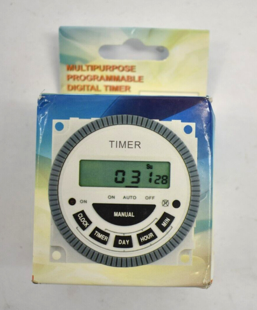 Multipurpose Programmable Digital Timer Module Rounded Controller LED On/Off